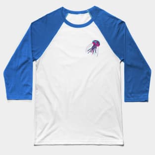 Top Left Corner Jellyfish Baseball T-Shirt